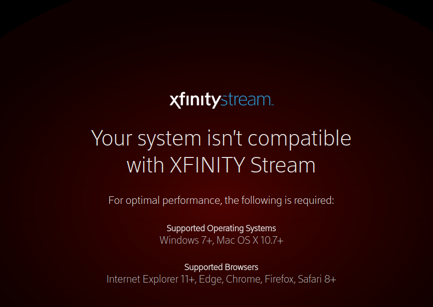 Why can’t Xfinity Stream play on my Linux computers?