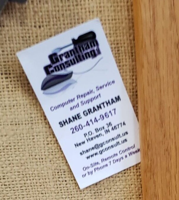 Business cards.  Shane Grantham Consulting