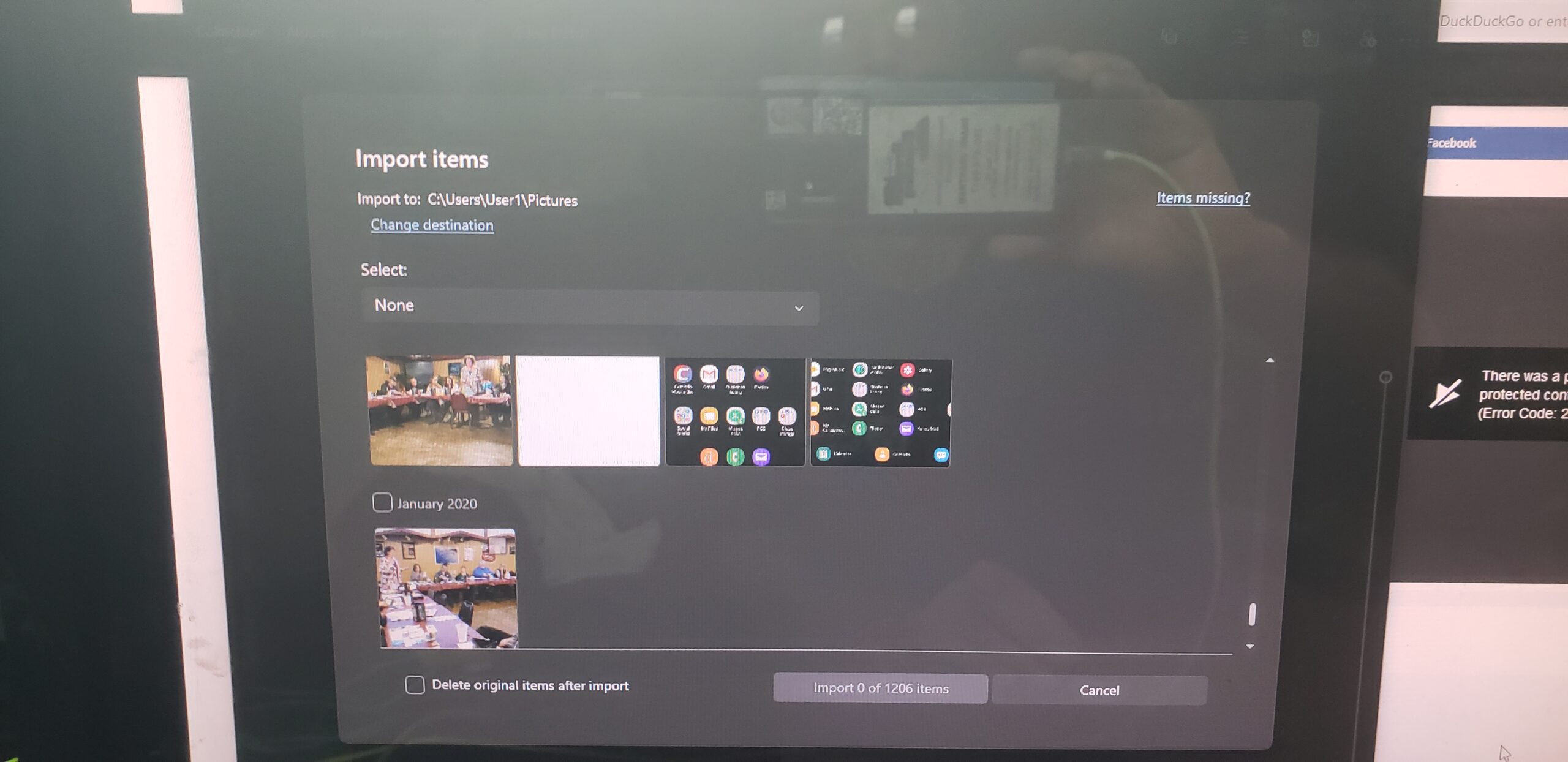 Windows 10’s import pictures feature